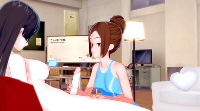 Futa Akemi x Ayaka[dumbbell nan kilo moteru] — 3D HENTAI