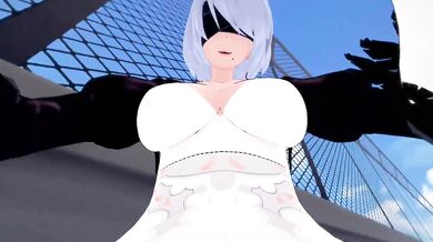 Nier: Fucked by 2b futa taker POV