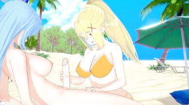 [KonoSuba] Futa Aqua x Darkness(3d hentai)