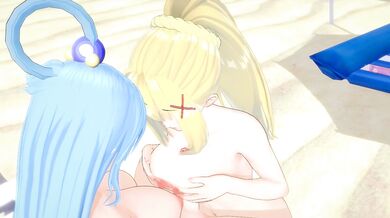 [KonoSuba] Futa Aqua x Darkness(3d hentai)