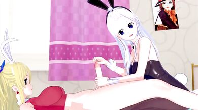 FUTA BUNNY GIRL FAIRY TAIL LUCY X MIRAJANE STRAUSS 3D HENTAI