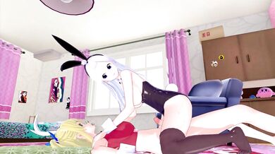 FUTA BUNNY GIRL FAIRY TAIL LUCY X MIRAJANE STRAUSS 3D HENTAI