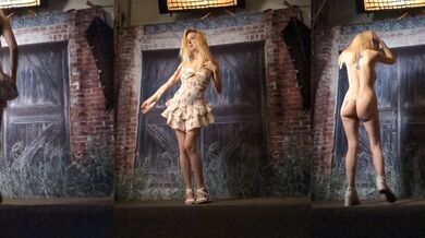 BTS Photoshoot: Undressing Flower Dress Clip