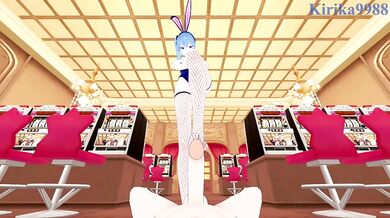 Hoshimachi Suisei (Bunny Girl) and I have intense sex in the casino. - Hololive VTuber POV Hentai