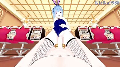 Hoshimachi Suisei (Bunny Girl) and I have intense sex in the casino. - Hololive VTuber POV Hentai