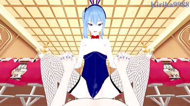 Hoshimachi Suisei (Bunny Girl) and I have intense sex in the casino. - Hololive VTuber POV Hentai