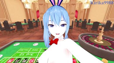 Hoshimachi Suisei (Bunny Girl) and I have intense sex in the casino. - Hololive VTuber POV Hentai