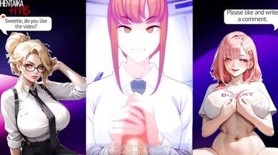 The cyberpunk world is full of debauchery. The girls jump on the dick themselves + bonus scene.