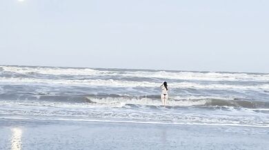 My neighbor loses her clothes at the beach, I invite her to my house and give her a nice hot milk
