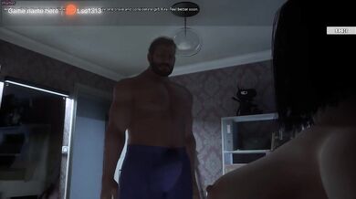 The stepfather caught his stepdaughter naked and got excited. part 2