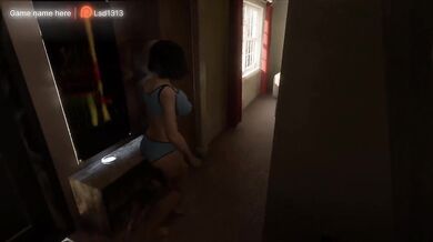 Secret masturbation of a stepsister while her stepfather is not at home on his couch. part 2