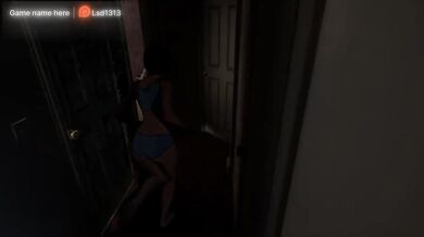 Secret masturbation of a stepsister while her stepfather is not at home on his couch. part 2