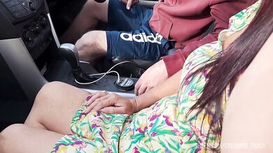 Cuckold husband watches his wife give a stranger a public blowjob. They then take the guy home so he can creampie her pussy!
