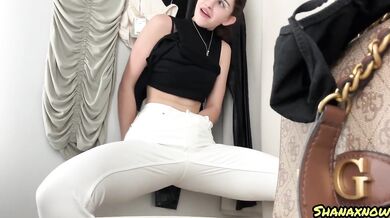 GO SHOPPING MASTURBATING IN THE FITTING ROOMS OF THE MALL