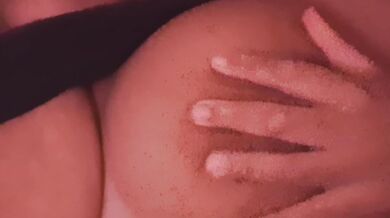 Touching my big breasts