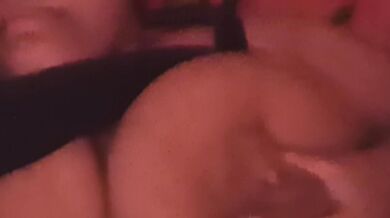 Touching my big breasts