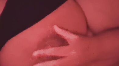 Touching my big breasts