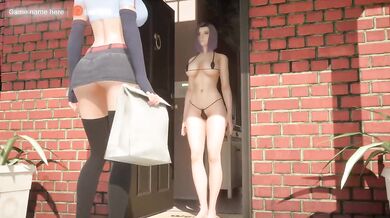 secret sex with my stepsister at an open door. part 2