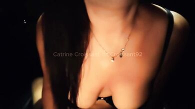 Catrine Croissant: Real French Wife drinks Stranger's Load from Condom (Car Sex)