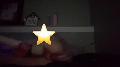 Using my vibrator and pretty glass dildo