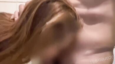 Blowjob with cum inside mouth
