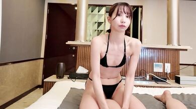 [Men's esthetic back course] [Subjective video] Calm and elegant slender beauty is too erotic and inserts a raw dick w