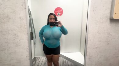 Changing Room Try on Transparent Teal Top