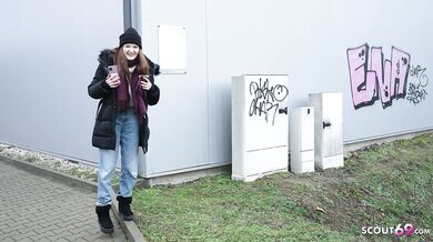 GERMAN SCOUT - Flexible Ginger Teen Olivia Westsun at Pick Up no condom Casting Fuck