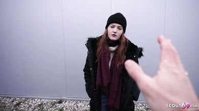 GERMAN SCOUT - Flexible Ginger Teen Olivia Westsun at Pick Up no condom Casting Fuck