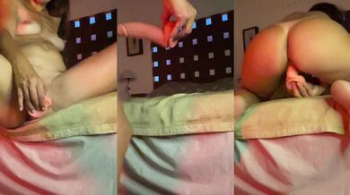 Latina amateur with a big ass has an orgasm on her dildo