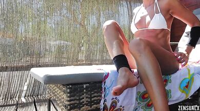 Zensualx Girl Public Outdoor Pussy Play: Risky Masturbation to Orgasm