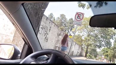 Risky masturbation for a hot girl who was looking at me from the bus stop!