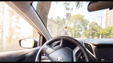 Risky masturbation for a hot girl who was looking at me from the bus stop!