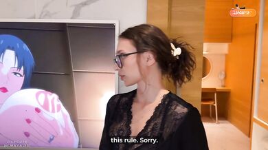 "Don't Tell My Husband!" — Horny Wife Caught With Hentai, Pays With Her Holes