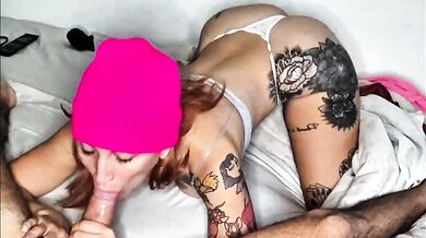 sexy blonde blowjob