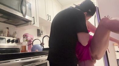 Waiting in the kitchen for boyfriend after work