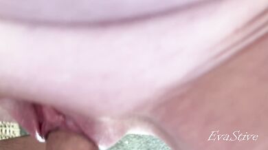 Big swollen wet pussy gets a portion of hot cum