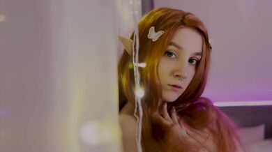Red hair sexy elf girl sucked my dick and get a cumshot on her face 4K