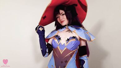 Mysterious Astrologist Mona Megistus from Genshin Impact predicted hot sex with filling her pussy