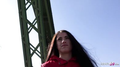 GERMAN SCOUT - Skinny Tall Teen Lana Lenani with long legs and Hair at Casting Fuck