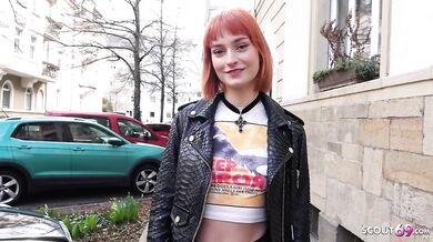 GERMAN SCOUT - Skinny Crazy Redhead Teen Dolly Dyson get Rough Fucked at Model Job
