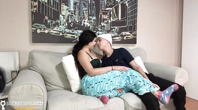Shared some weed with my roommate that got her horny and on top of me