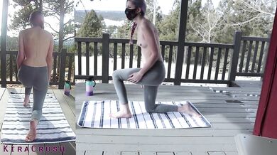 Topless Outdoor Yoga In Colorado!