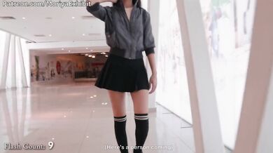 Teaser - Skirt-Lifting Challenge in a Crowded Shopping Mall - Moriya Exhibit