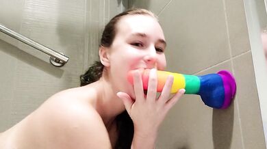 Fucking myself in the shower!