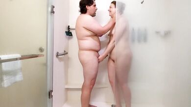 HOTEL SHOWER SEX ON A WEEKEND GETAWAY - REAL 40+ COUPLE
