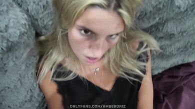 I let my step brother fuck me at my parents house and cum all over my pink tight pussy