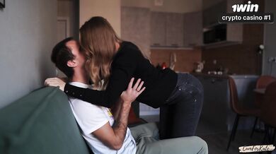 Real loving couple having intense sex in genuine porn