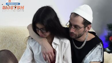 The cuckold doesn't satisfy his wife and so she fucks her lover in front of him