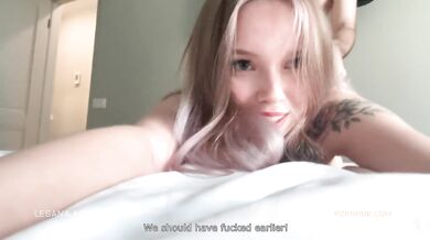 Roommate Caught Me Naked and Cum on my Face | 18 y.o. Big Tits Girl Gets Fucked HARD
